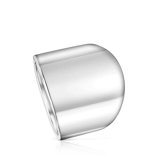 Anillo TOUS Basics liso de plata