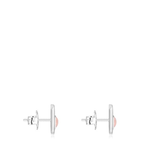 Aretes de plata y cuarzo Camille