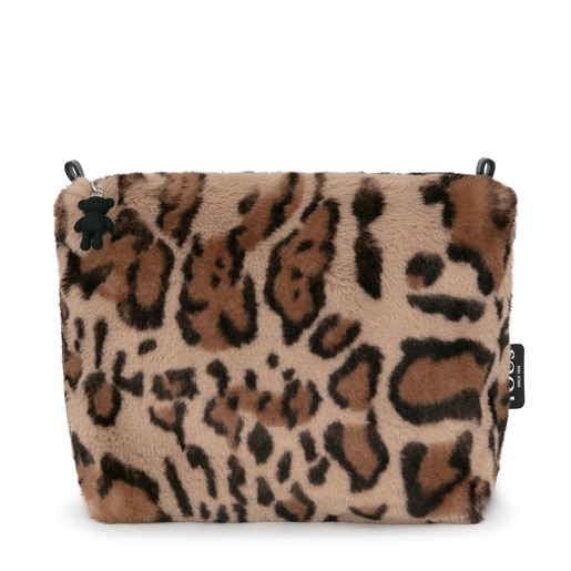 Bolsa grande Amaya Kaos Shock Wild beige y negra