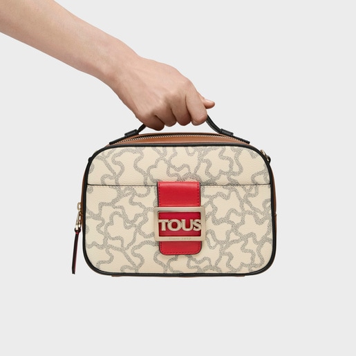 Multi-beige Kaos Icon Crossbody reporter bag