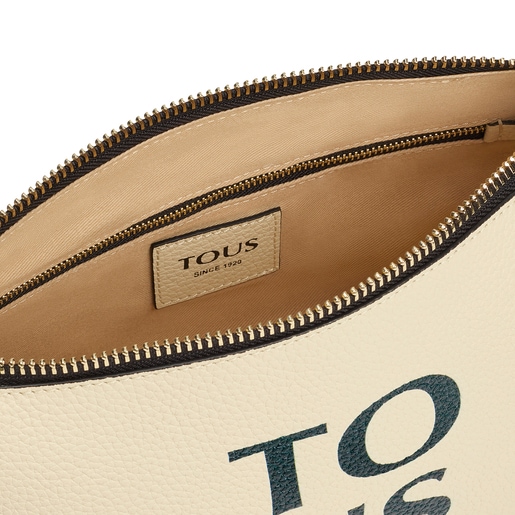 TOUS Borsa a tracolla in pelle beige Balloon