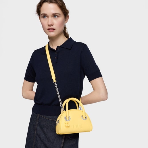 Small yellow Bowling bag TOUS Poppy