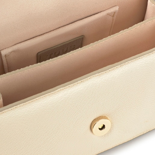 Small beige Audree Crossbody bag Leather