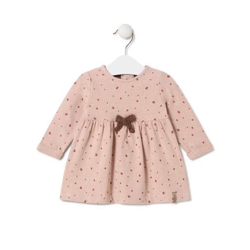 Girls dress with bears in Pink pink