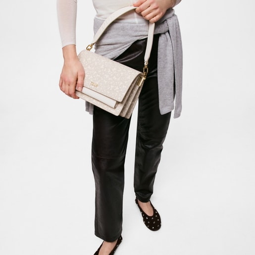 Bandolera mediana Audree beige Kaos Mini Lines