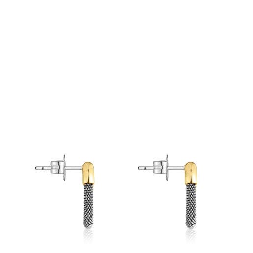Steel and 14kt gold Earrings TOUS Unlock