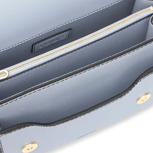 Bandolera mediana azul grisaceo Audree Trampantojo