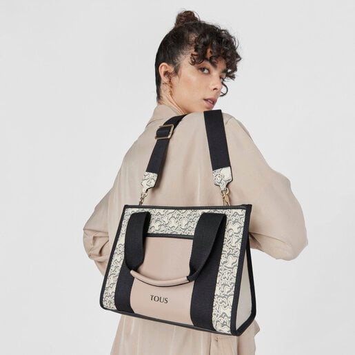 Medium beige TOUS Kaos Mini Evolution Amaya Shopping Bag