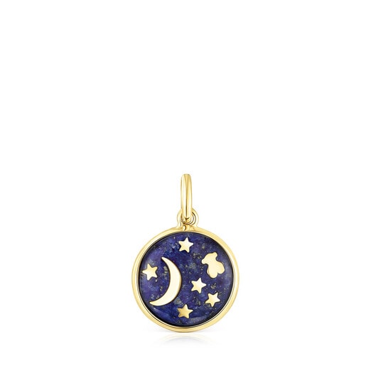 Small Magic Nature disc moon Pendant with lapis lazuli | TOUS