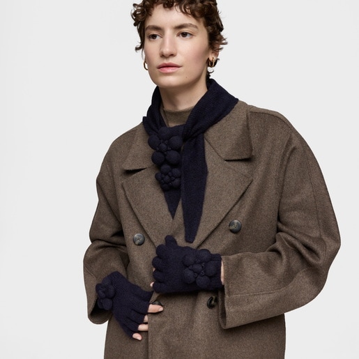 قفازات باللون الأزرق الداكن من التشكيلة TOUS Daisy