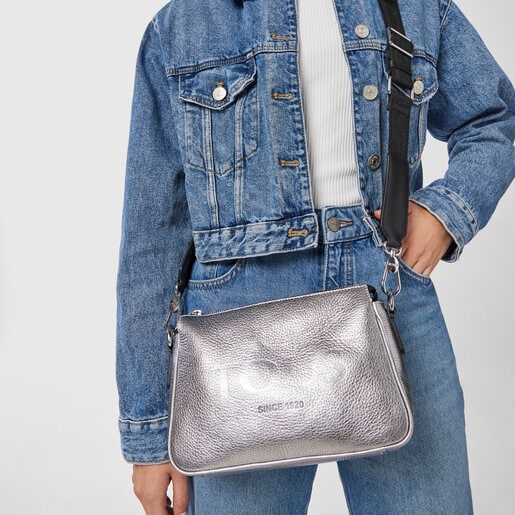 Сумка-кроссбоди TOUS Empire из серебристой кожи