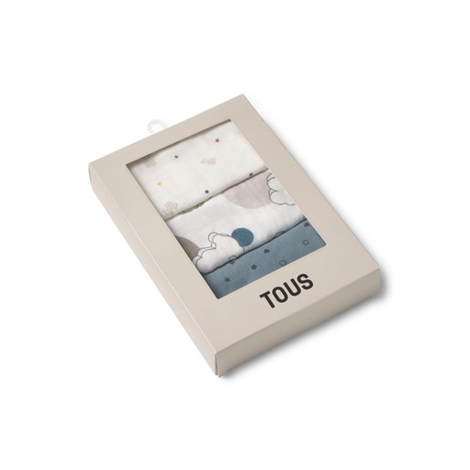 Muselina pack de 3 MMuse celeste