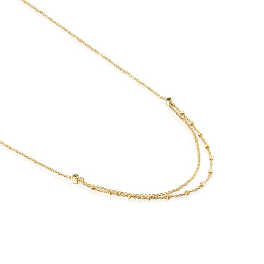 Gold TOUS Cool Joy Necklace with chrome diopside