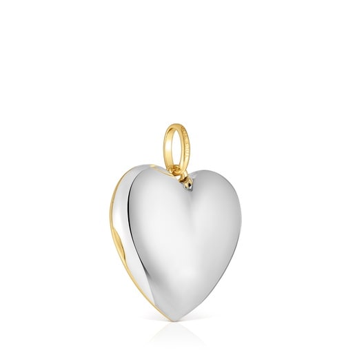 Two-tone heart Pendant Medallions