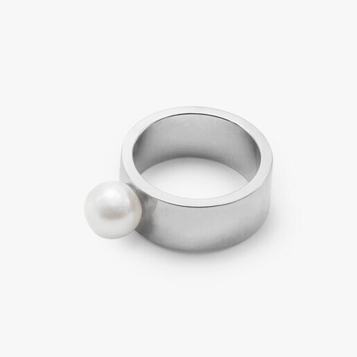 NAKED PEARL SILVER RING