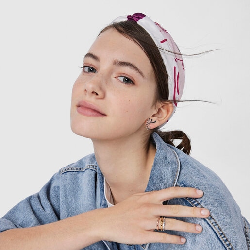 Diadema elastica Script Soft fucsia