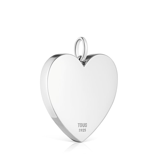 Pendentif cœur en argent 29 mm moyen Sweet Dolls