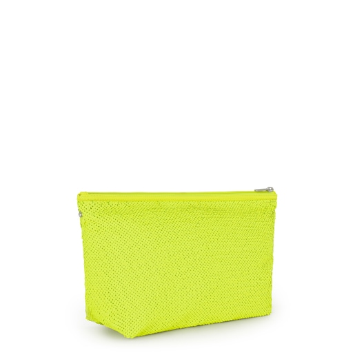 インナーバッグ Kaos Shock　M　スパンコール・蛍光イエロー