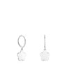 Aretes de aro motivo flor de plata TOUS Motivos