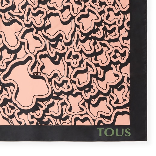 Foulard TOUS Kaos Mini Patchwork en polyester noir