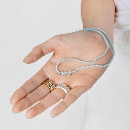 Silver and amazonite Mama Necklace TOUS Mama