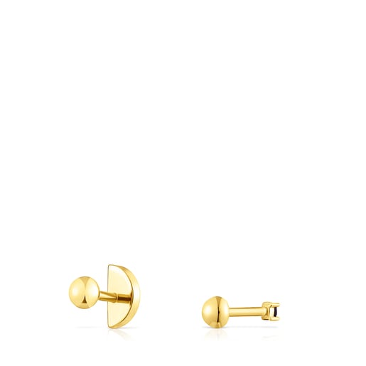 Pack de piercings TOUS St. Tropez Steel em aço IP dourado com ametista e esmalte