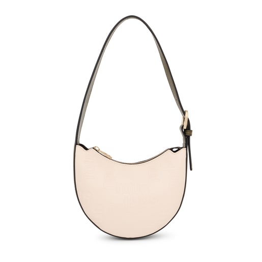 Bolso de hombro beige y caqui TOUS Nanda