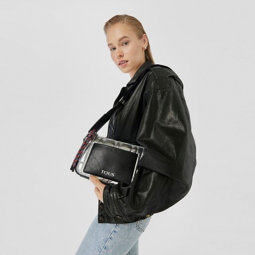 Sac à bandoulière TOUS Empire Padded moyen argenté