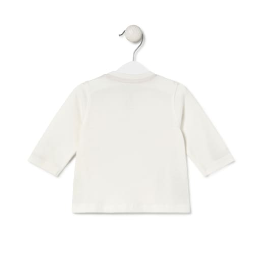 Bold Bear t-shirt in Casual ecru