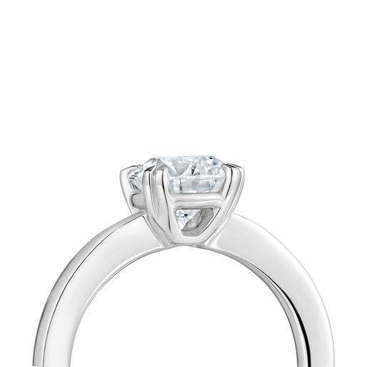 Platinum solitaire Ring with 1.50ct laboratory-grown diamond TOUS Essentials LGD