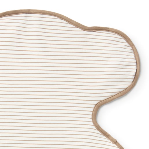 Bear-shaped travel changing mat in Classic beige