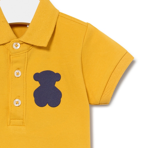 Polo piqué de niño Casual mostaza