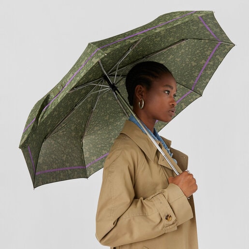 מטרייה מתקפלת Kaos Mini Evolution בצבע חאקי