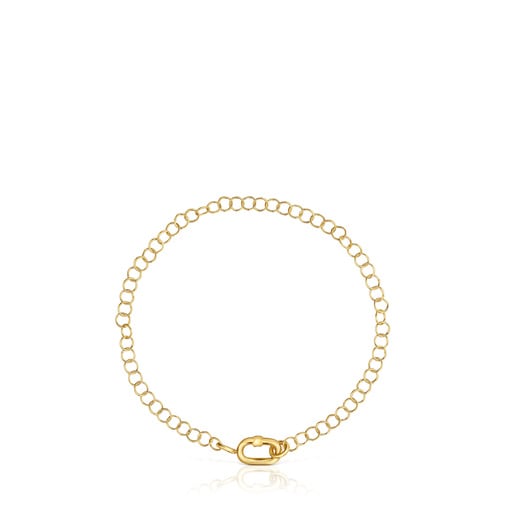 Pulsera cadena de oro Hold Oval