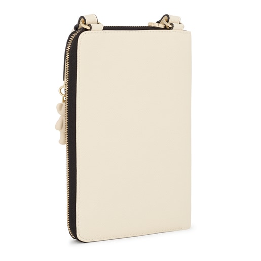 Beige TOUS La Rue Hanging Phone Pouch with Wallet