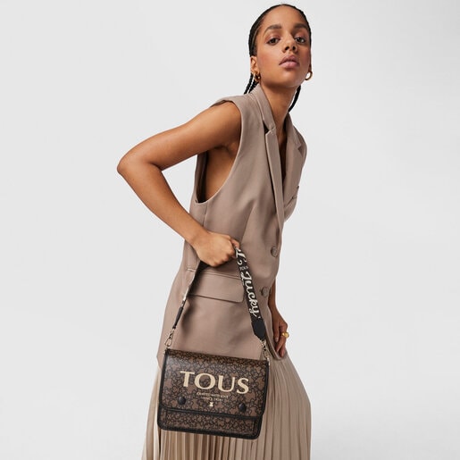 Средняя коричневая сумка-кроссбоди Audree Kaos Mini
