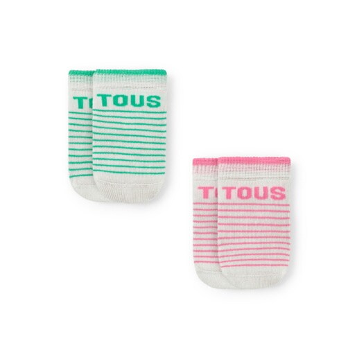 Pack of 2 pairs of baby socks in SSocks pink