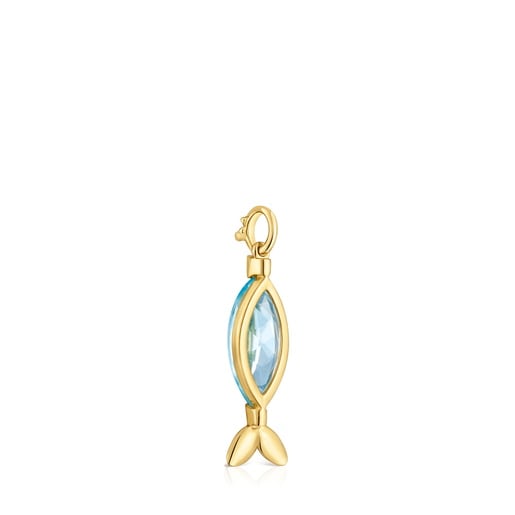 14kt gold Pendant with topaz Medallions