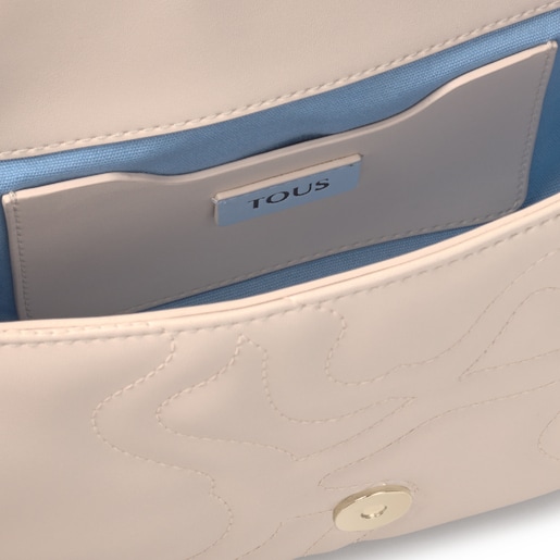 Kleine Umhängetasche Kaos Dream in Beige mit Lasche