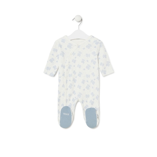 Pijama d'una peça per a nadó Illusion blau