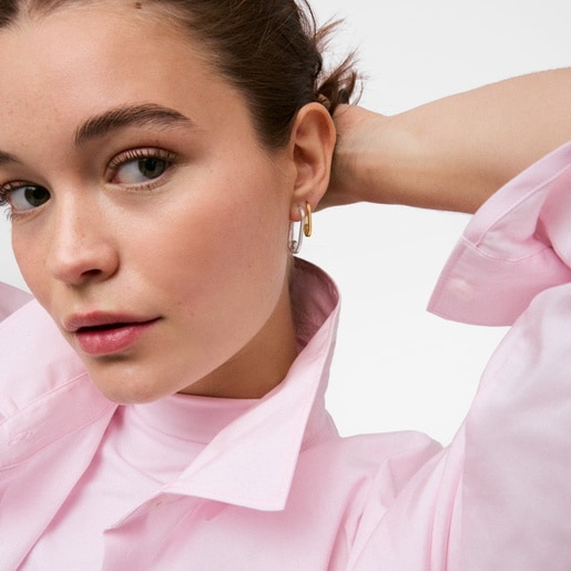 Silver Hoop earrings TOUS Camille