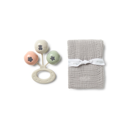 Swing rattle and muslin set