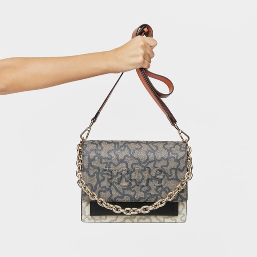 Medium black and beige Audree Chain Crossbody bag Kaos Icon