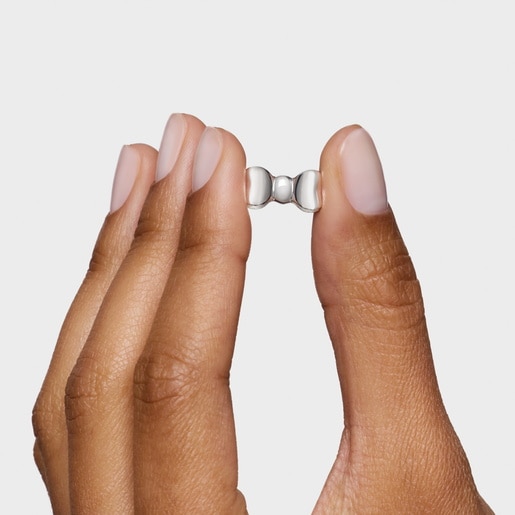 15 mm silver bow Pendant TOUS Ribbon