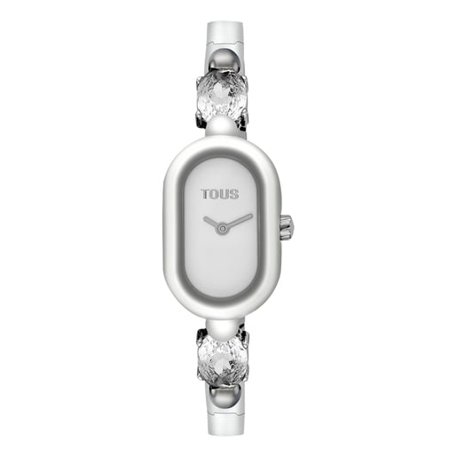 Analog Watch with steel bracelet and rock crystal TOUS Color