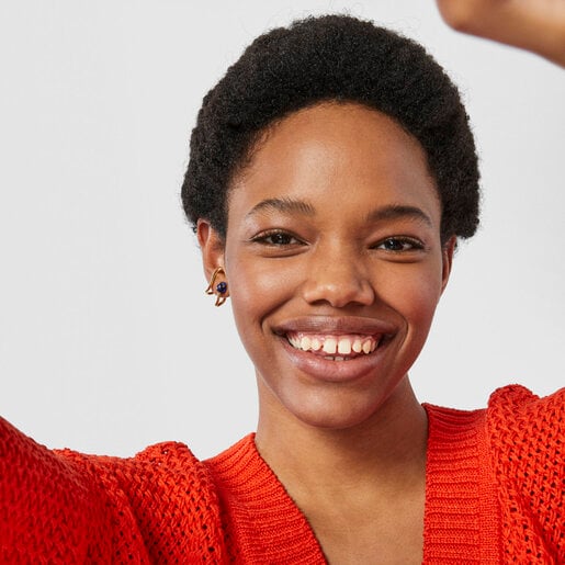 TOUS Vibrant Colors Earcuff with lapis lazuli and colored enamel