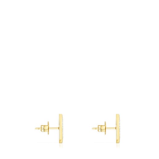 Gold Oursin Earrings with 0.19ct diamonds
