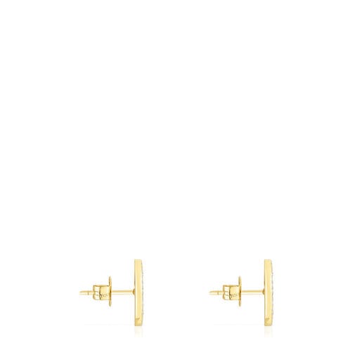 Aretes de oro con diamantes 0,19 ct Oursin