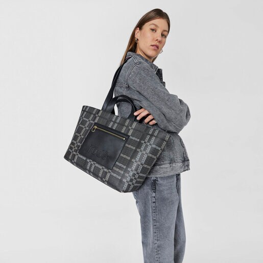 Capazo mediano negro TOUS Cecilia