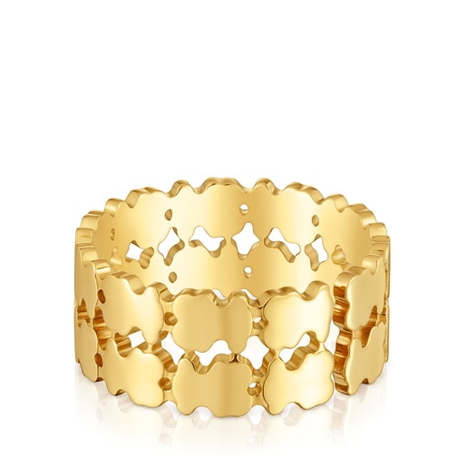 Ring with 18kt gold plating over silver TOUS Sweet 40s